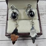 Black Onyx 925 Sterling Silver Southwest Stud Earring (REXT29-226)