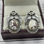Wild Horse Jasper 925 Sterling Silver Southwest Stud Earring (REXT29-267)