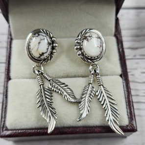 Wild Horse Jasper 925 Sterling Silver Southwest Stud Earring (REXT29-258)