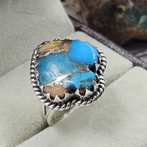 Spade Spiny Oyster 925 Silver Ring (RS5-1)