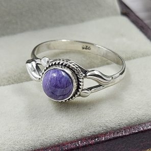 Charoite 925 Sterling Silver Ring (REXT29-287)