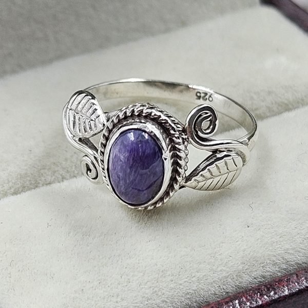 Charoite 925 Sterling Silver Ring (REXT29-283)