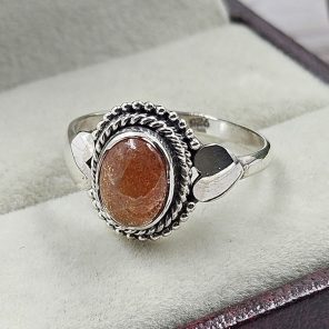 Sunstone 925 Sterling Silver Ring (REXT27-32)