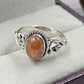 Sunstone 925 Sterling Silver Ring (REXT27-30)