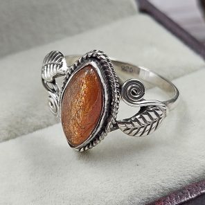 Sunstone 925 Sterling Silver Ring (REXT27-25)