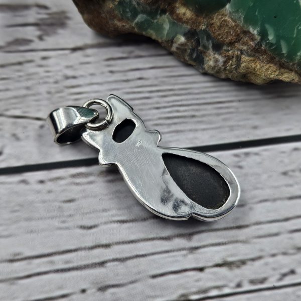 Black Onyx 1.5â€³ Cat 925 Silver Pendant (RS26-108) - Image 2
