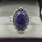 Charoite 925 Sterling Silver Ring (REXT52-113)