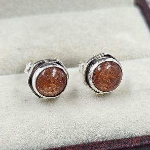 Sunstone 925 Sterling Silver Stud Earring (RS10-275)