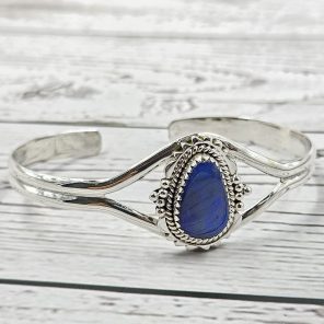 Australian Opal 925 Sterling Silver Cuff Bangle (RS9-272)