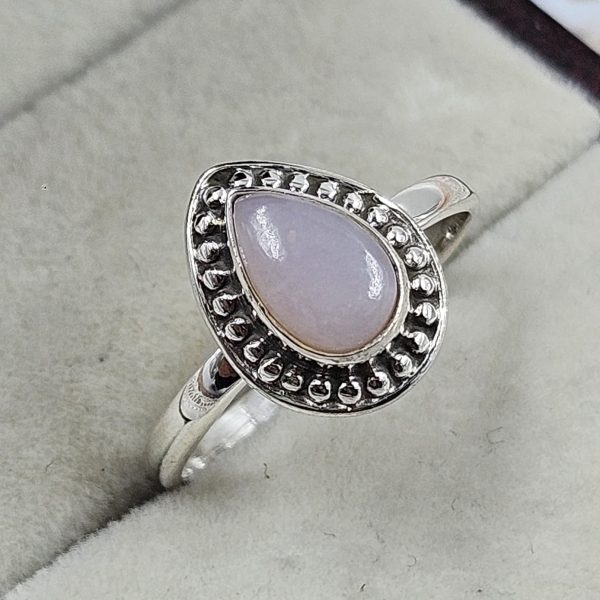 Pink Opal 925 Sterling Silver Ring (RS38-15)