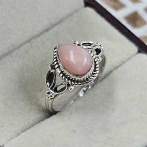 Pink Opal 925 Sterling Silver Ring (RS38-14)