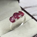 Triple Ruby 925 Silver w/ Rhodium Ring (REXT11-199)