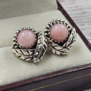 Pink Opal Southwest 925 Sterling Silver Stud Earring (REXT11-193)