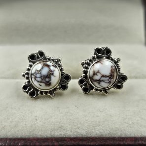 Wild Horse Jasper 925 Sterling Silver Stud Earring (REXT60-100)