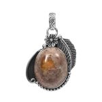 Mexican Fire Opal 1.25" 925 Sterling Silver Pendant (REXT55-6)
