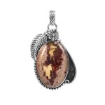 Mexican Fire Opal 1.25" 925 Sterling Silver Pendant (REXT55-12)