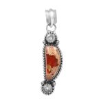 Mexican Fire Opal & Morganite 1.25" 925 Sterling Silver Pendant (REXT55-25)