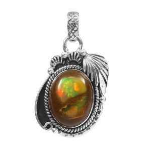 Galaxy Opal 1.25" 925 Sterling Silver Pendant (REXT76-178)