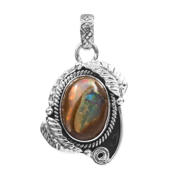 Galaxy Opal 1.25" 925 Sterling Silver Pendant (REXT76-168)