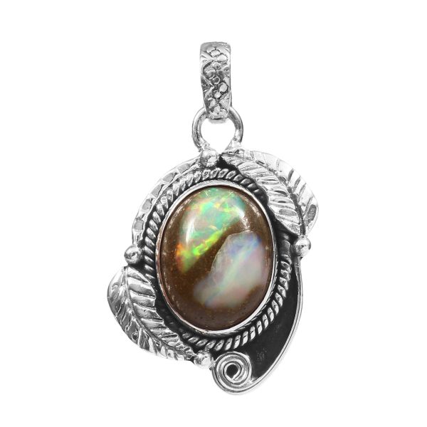 Galaxy Opal 1.25" 925 Sterling Silver Pendant (REXT76-169)