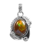 Galaxy Opal 1.25" 925 Sterling Silver Pendant (REXT76-170)