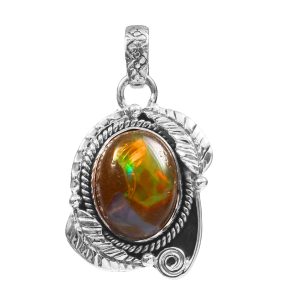 Galaxy Opal 1.25" 925 Sterling Silver Pendant (REXT76-170)