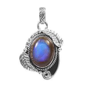 Galaxy Opal 1.25" 925 Sterling Silver Pendant (REXT76-171)