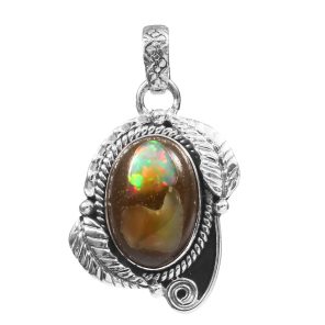 Galaxy Opal 1.25" 925 Sterling Silver Pendant (REXT76-172)