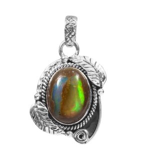 Galaxy Opal 1.25" 925 Sterling Silver Pendant (REXT76-173)