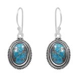 Morenci Turquoise 925 Sterling Silver Earring (RS12-153)