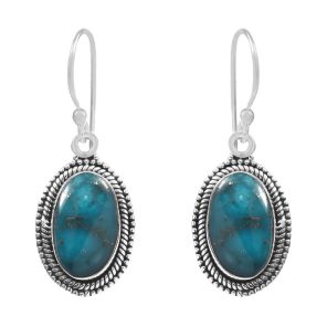 Morenci Turquoise 925 Sterling Silver Earring (RS12-154)