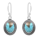 Morenci Turquoise 925 Sterling Silver Earring (RS12-158)