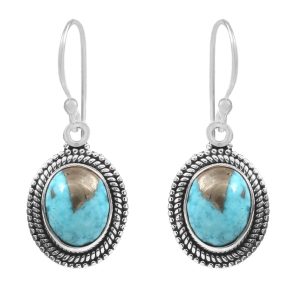 Morenci Turquoise 925 Sterling Silver Earring (RS12-158)