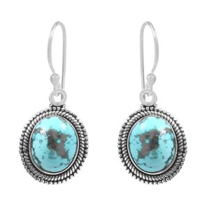Morenci Turquoise 925 Sterling Silver Earring (RS12-159)