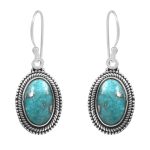 Morenci Turquoise 925 Sterling Silver Earring (RS12-163)