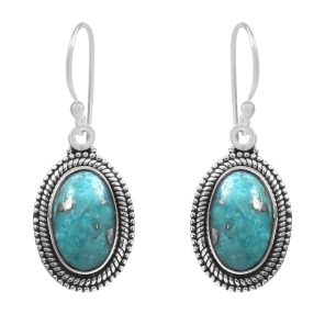 Morenci Turquoise 925 Sterling Silver Earring (RS12-163)