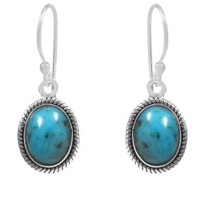 Morenci Turquoise 925 Sterling Silver Earring (RS12-165)