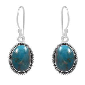 Morenci Turquoise 925 Sterling Silver Earring (RS12-166)