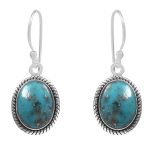 Morenci Turquoise 925 Sterling Silver Earring (RS12-168)