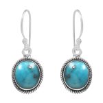 Morenci Turquoise 925 Sterling Silver Earring (RS12-172)
