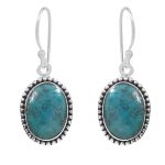 Morenci Turquoise 925 Sterling Silver Earring (RS12-183)