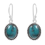 Morenci Turquoise 925 Sterling Silver Earring (RS12-185)