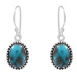 Morenci Turquoise 925 Sterling Silver Earring (RS12-186)