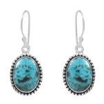 Morenci Turquoise 925 Sterling Silver Earring (RS12-191)