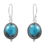 Morenci Turquoise 925 Sterling Silver Earring (RS12-203)