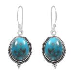 Morenci Turquoise 925 Sterling Silver Earring (RS12-208)