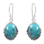 Morenci Turquoise 925 Sterling Silver Earring (RS12-193)