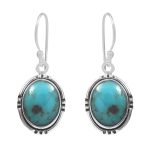 Morenci Turquoise 925 Sterling Silver Earring (RS12-195)