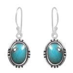 Morenci Turquoise 925 Sterling Silver Earring (RS12-196)