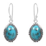 Morenci Turquoise 925 Sterling Silver Earring (RS12-197)